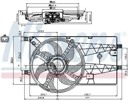 Вентилятор, охлаждение двигателя Nissens 85693