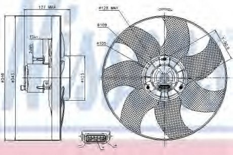 Вентилятор, охлаждение двигателя Nissens 85698 (фото 1)
