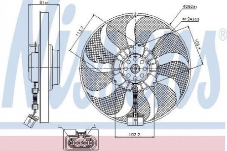 Вентилятор, охолодження двигуна Nissens 85715 (фото 1)