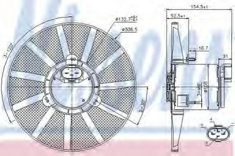 Вентилятор, охолодження двигуна Nissens 85720 (фото 1)