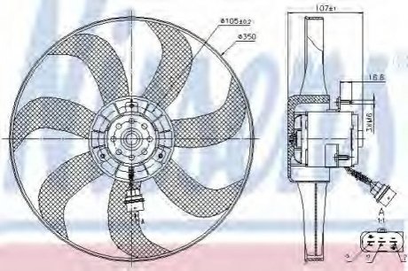 Вентилятор, охолодження двигуна Nissens 85725