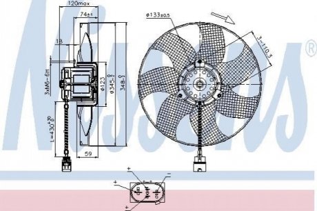 Вентилятор охлаждения двигателя Nissens 85726 (фото 1)