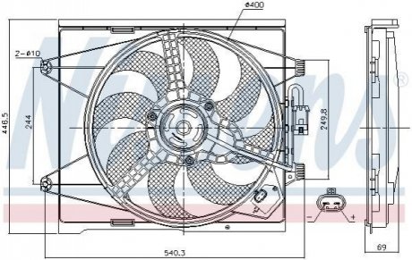 Вентилятор охлаждения двигателя Nissens 85744 (фото 1)