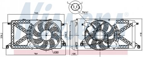 Вентилятор охлаждения двигателя Nissens 85827 (фото 1)