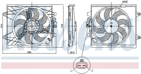 Вентилятор охлаждения двигателя Nissens 85921