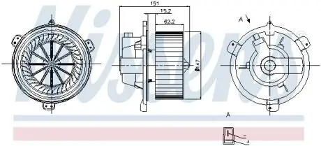 Вентилятор печки Nissens 87056