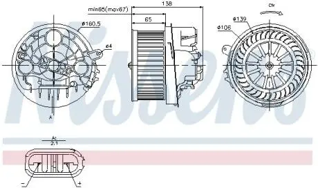 Вентилятор салона Nissens 87091