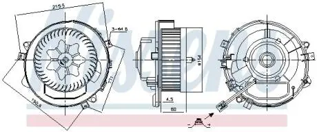 Вентилятор салона Nissens 87424