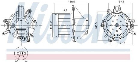 Вентилятор салона Nissens 87596