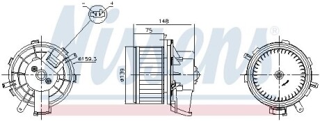 Вентилятор салона Nissens 87622