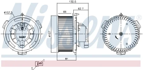Вентилятор салона Nissens 87650