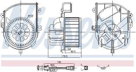 Вентилятор отопителя салона Nissens 87651