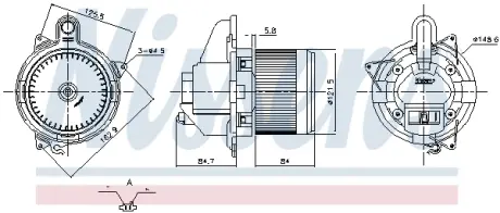 Вентилятор салона Nissens 87846