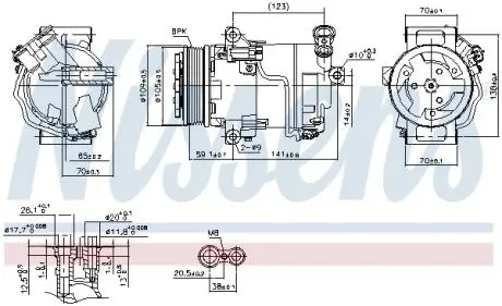 Компрессор кондиционера Nissens 890006