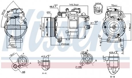 Компрессор кондиционера Nissens 890012