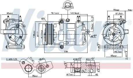 Компрессор, кондиционер Nissens 890217
