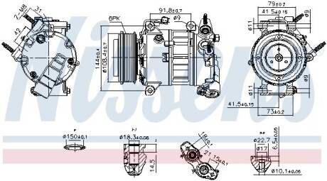 Компрессор кондиционера first fit Nissens 890589