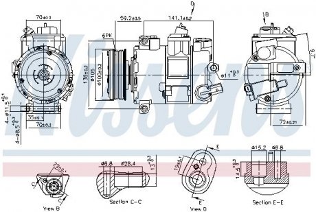 Компрессор кондиционера Nissens 890773