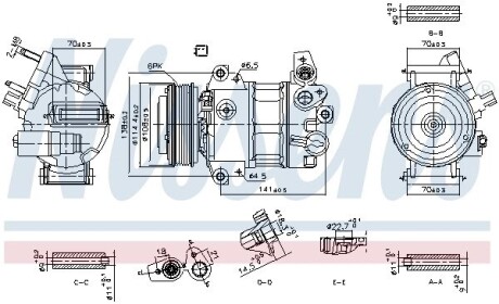 Компрессор кондиционера First Fit Nissens 890786