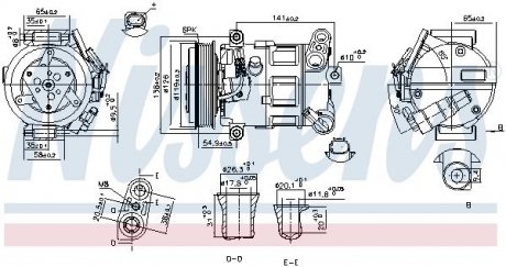 Компрессор кондиционера Nissens 890801