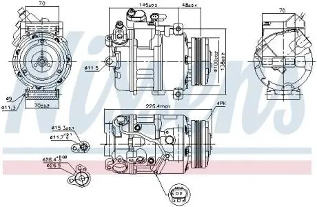 Компрессор, кондиционер Nissens 89116