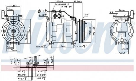 Компрессор кондиционера Nissens 89699