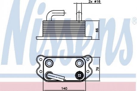 Масляный радиатор, двигательное масло Nissens 90738