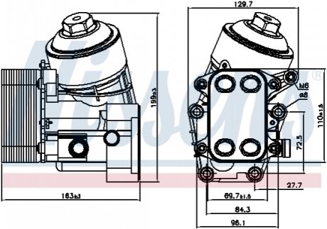 Масляный радиатор, двигательное масло Nissens 91154 (фото 1)
