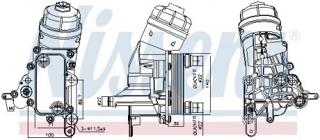 Радиатор масляный с корпусом масляного фильтра Nissens 91343 (фото 1)