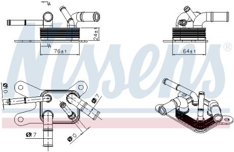 Радиатор масляный Nissens 91529