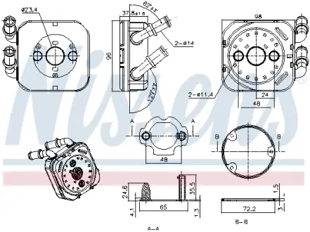 Радиатор масляный Nissens 91583