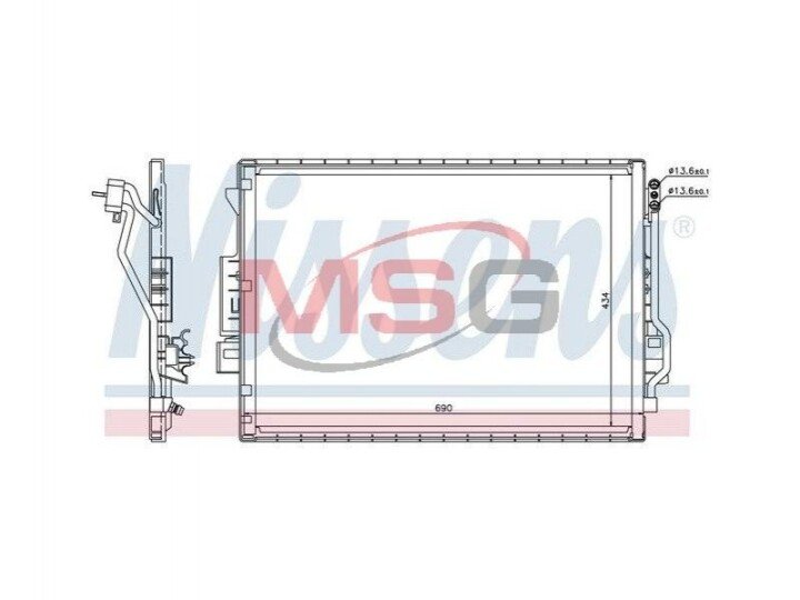 Радіатор кондиціонераMERCEDES-BENZ S-CLASS (W221) 05-13,S-CLASS W221 06-13,S-CLASS купе (C216) 06-13 Nissens 940137 (фото 1)