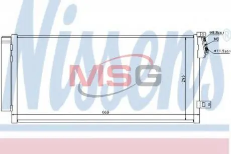 Конденсатор, кондиціонер Nissens 940169