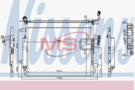 Радиатор кондиционера воздуха Nissens 940481