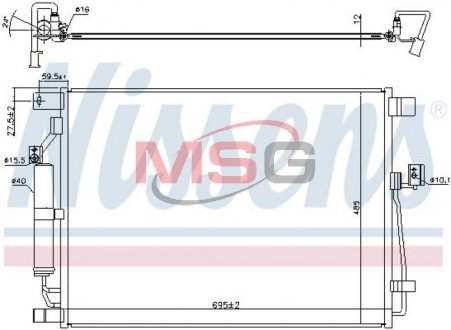 Радиатор кондиционера воздуха Nissens 940787