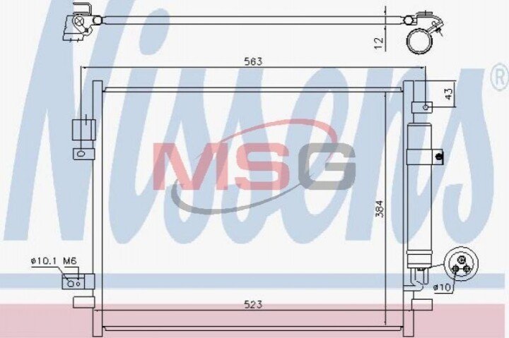 Конденсер nissan note (e12) (13-) 1.2 dig Nissens 940789 (фото 1)