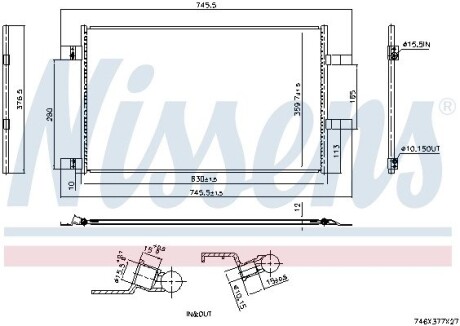 Радиатор кондиционера Nissens 940973