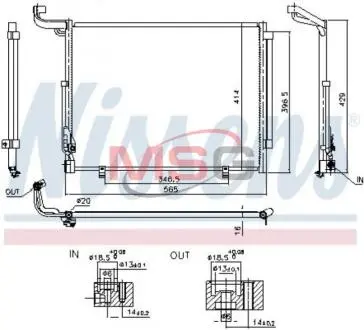 Радиатор кондиционера воздуха Nissens 941092