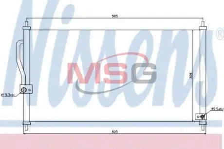 Конденсатор, кондиционер Nissens 94458