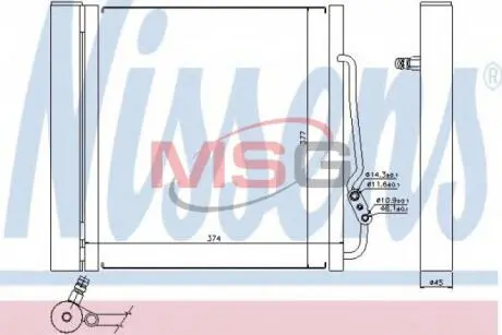 Конденсатор, кондиціонер Nissens 94543