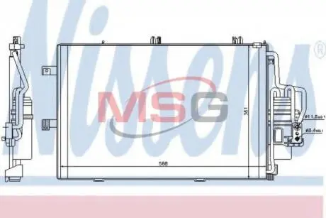 Радіатор кондиціонера повітря Nissens 94546