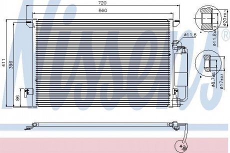Радиатор кондиционера воздуха Nissens 94675 (фото 1)