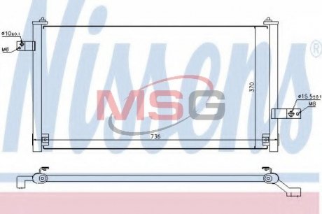 Радиатор кондиционера воздуха Nissens 94847