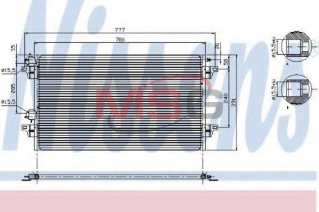 Радиатор кондиционера воздуха Nissens 94856 (фото 1)