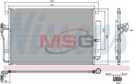 Конденсатор, кондиционер Nissens 94917