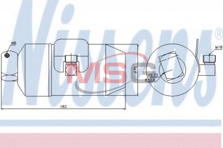 Осушитель Nissens 95027 (фото 1)