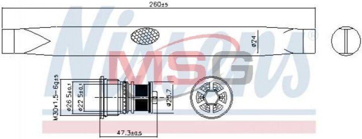 Осушувач Nissens 95762 (фото 1)