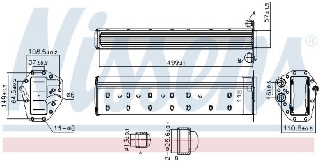 Радиатор интеркулера Nissens 961227