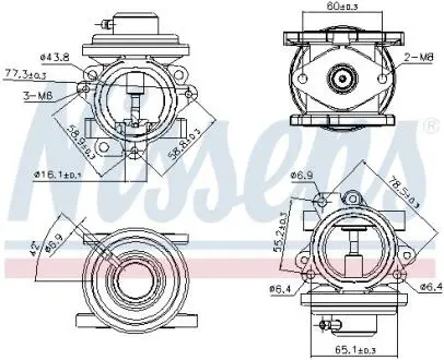 Клапан рециркуляции вг (egr) Nissens 98294