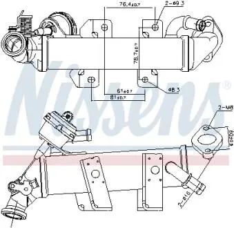 Радіатор відпрацьованих газів Nissens 989389
